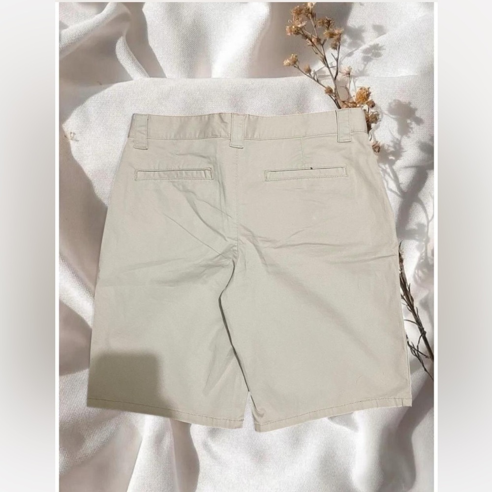 Cat & Jack Khaki Flat-Front Chino Shorts – School Uniform Style, Kids - Picture 3 of 4